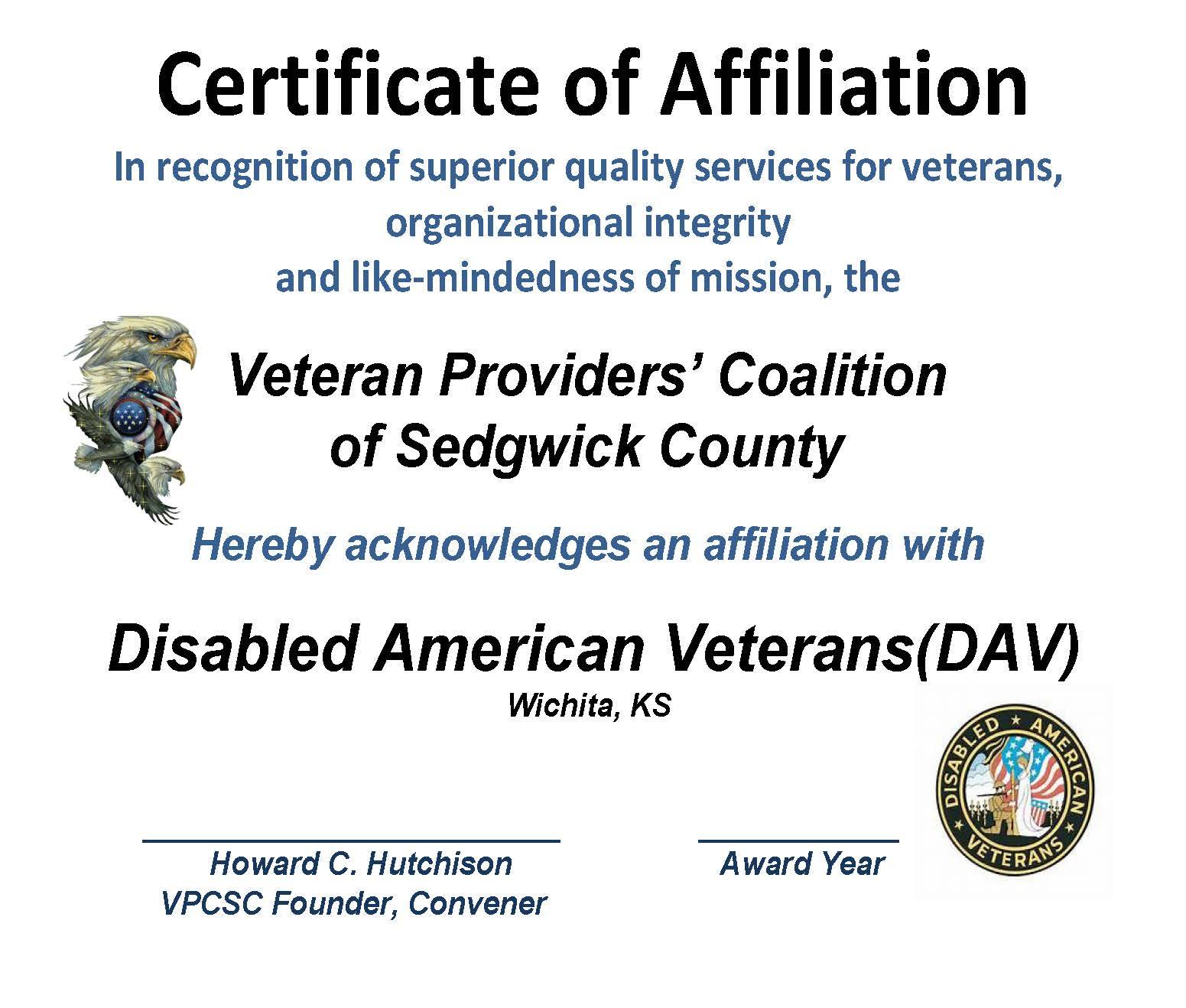 AFFILIATION - CERT. DAV 2015